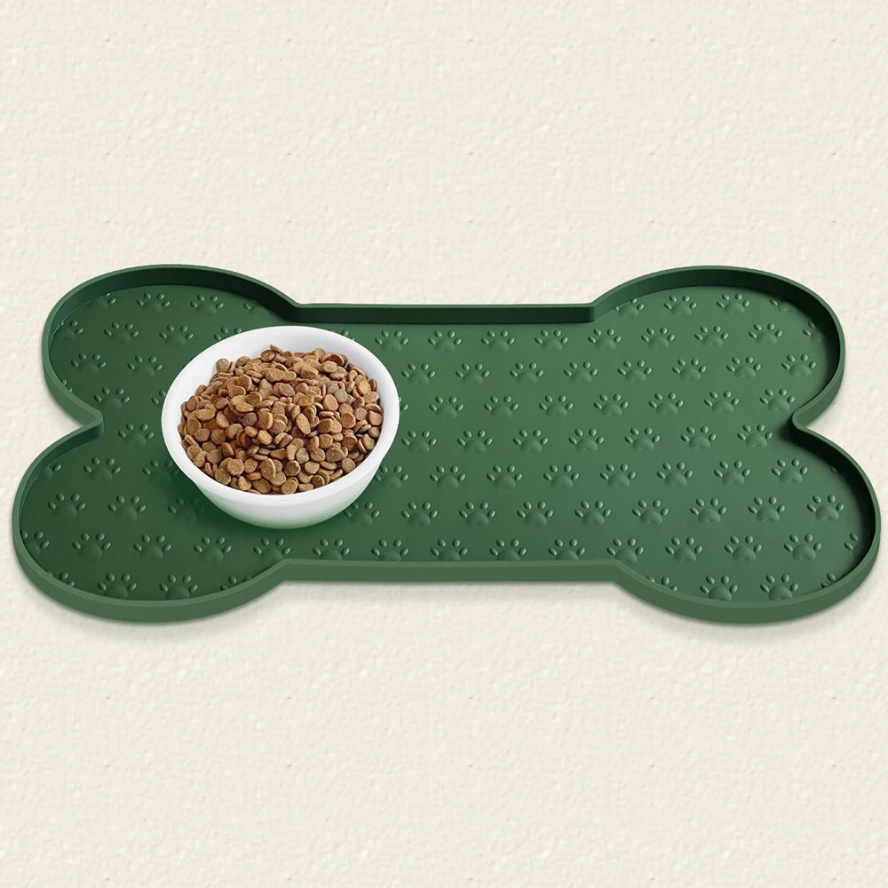 Tappetini Pet Feeding Mat Silicone Dog Food Mat Anti-Slip And Waterproof Dog Bowl Mat,Thickened Dog And Cat Mat For Food And Water