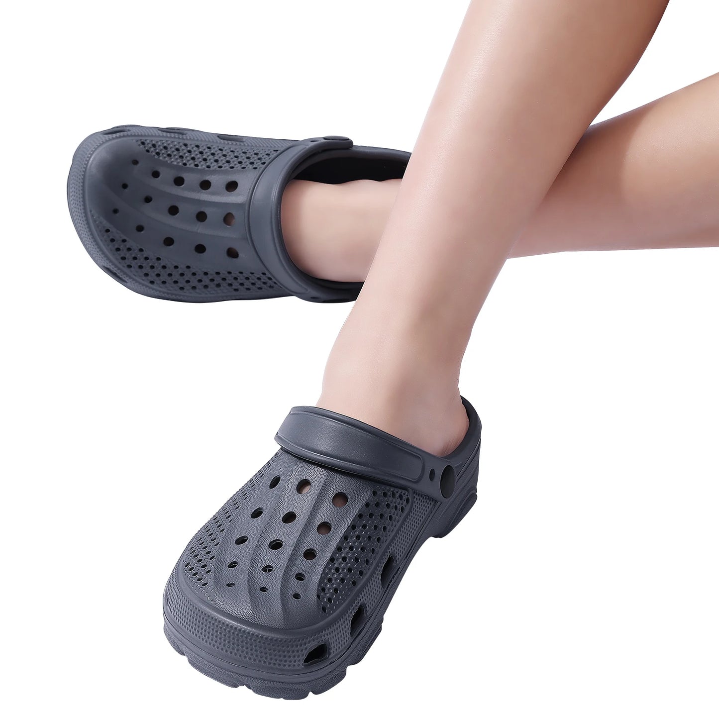 Shevalues Fashion Men Clogs Slippers Casual Hole Beach Sandals Outdoor Men Garden Shoes Summer Soft Sandals Home Bathroom Slides
