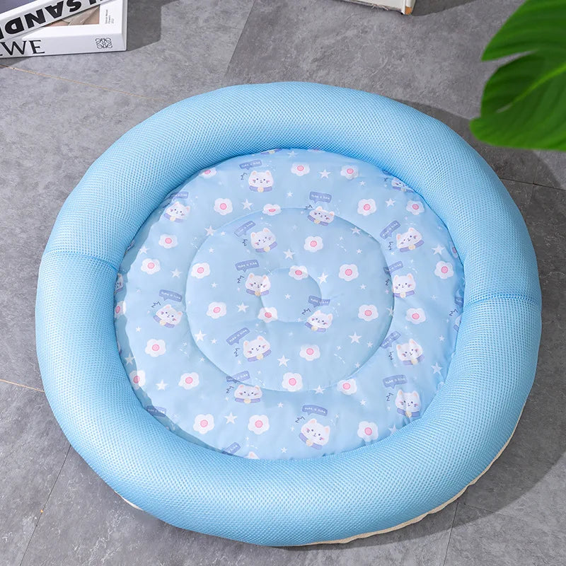 Summer Cooling Pet Bed Breathable Sleeping Mat Soft Cat Bed Pet Bed Sofa Cat Nest For Small Dog Cats Kitten Puppy Beds Cushion