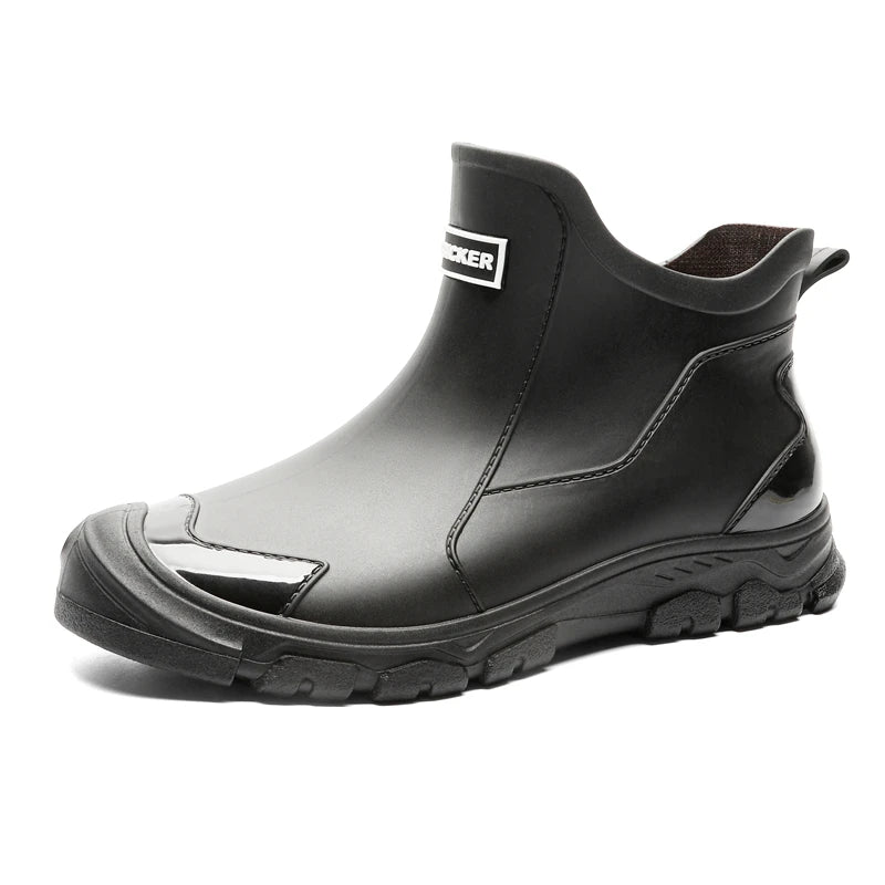 Stivali da pesca New Men's Deck Boots Fishing Boots Waterproof Rain Boots Slip On Neoprene Shoes Men's Gardening Fishing  Boating Camping Sailing