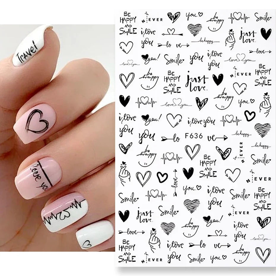 Winter Christmas Nail Sticker Snowflake Magpie Bird 3D Slider Leaf Halloween New Year Design Decoration Manicure 2023 Trend Foil