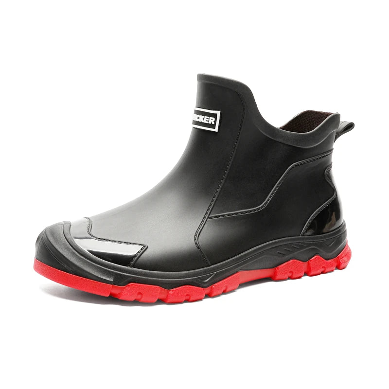 Stivali da pesca New Men's Deck Boots Fishing Boots Waterproof Rain Boots Slip On Neoprene Shoes Men's Gardening Fishing  Boating Camping Sailing