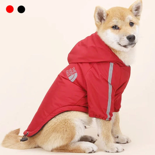 Vestiti Autumn Winter Pet Dog Waterproof Coat Puppy Warm Cotton Jacket The Dog Face Hoodie Reflective Clothing For Dogs Cats Clothing