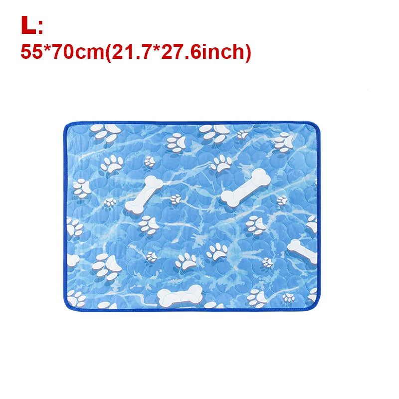 Self-Cooling Pet Mat for Dogs & Cats Summer Cooling Bed for Small/Large Pets Durable Blanket for Sofa Floor Indoor Outdoor Use