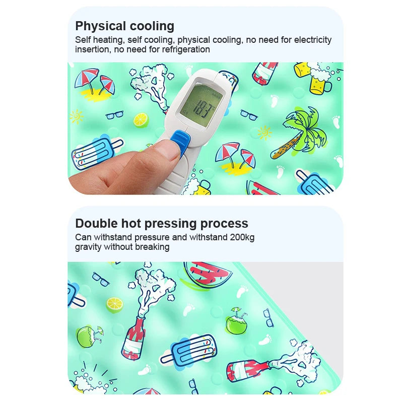 Summer Pet Cooling Mat Breathable Ice Blanket for Dogs Cats Pets Sleep Cold Bed Washable Ice Silk Pads Cushion Pet Accessories