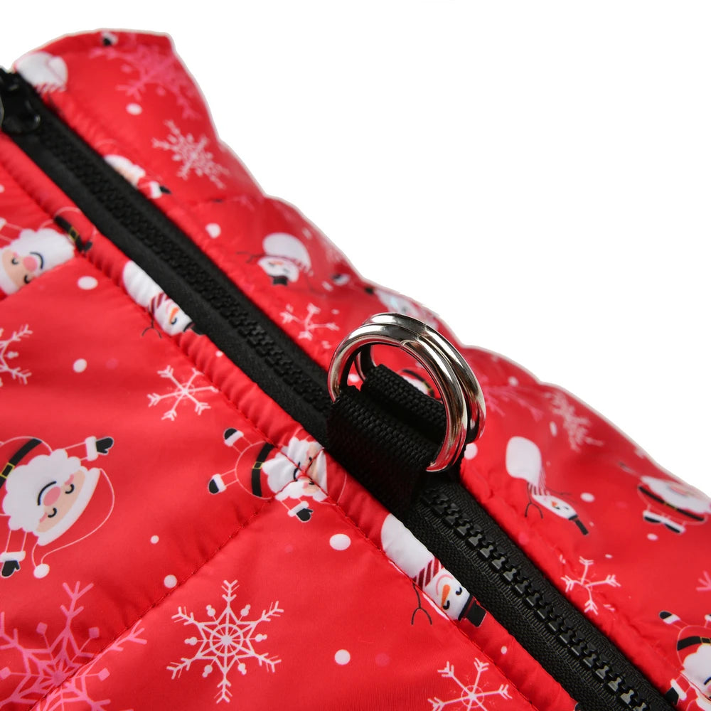 Winter Dog Clothes for Small Medium Dogs Waterproof Warm Leopard Christmas Puppy Jacket Coat Chihuahua French Bulldog Outfits