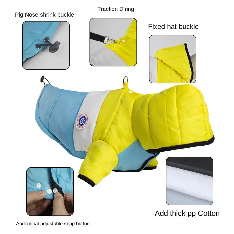 Vestiti Dog Winter Pet Cotton Jacket Outfit Warm pet Clothes Puppy Coat For Small Medium Dogs Cats Chihuahua Bulldog Maltese Clothing