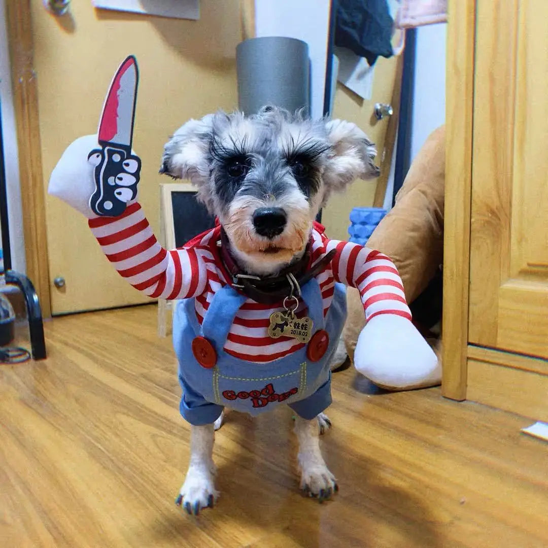 Vestiti Halloween Funny Dog Clothes for Small Medium Dogs Cats Party Dressed Up Cosplay Costumes Bulldog French Chihuahua Pet Outfits