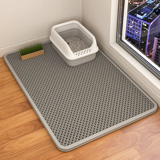 Tappetini Cat Litter Mat Double Layer Waterproof Urine Proof Trapping Mat Easy to Clean Non-Slip Toilet Pad  Cat Scratch Pad Large Foot Pa