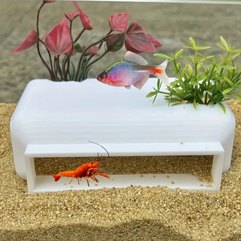 The bunker aquarium cave provides a better breeding and habitat for fish and shrimp who like to hide. Aquarium decoration