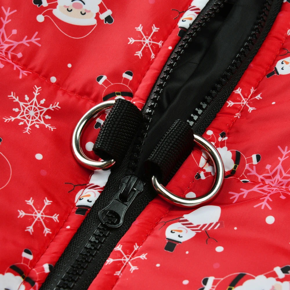 Winter Dog Clothes for Small Medium Dogs Waterproof Warm Leopard Christmas Puppy Jacket Coat Chihuahua French Bulldog Outfits