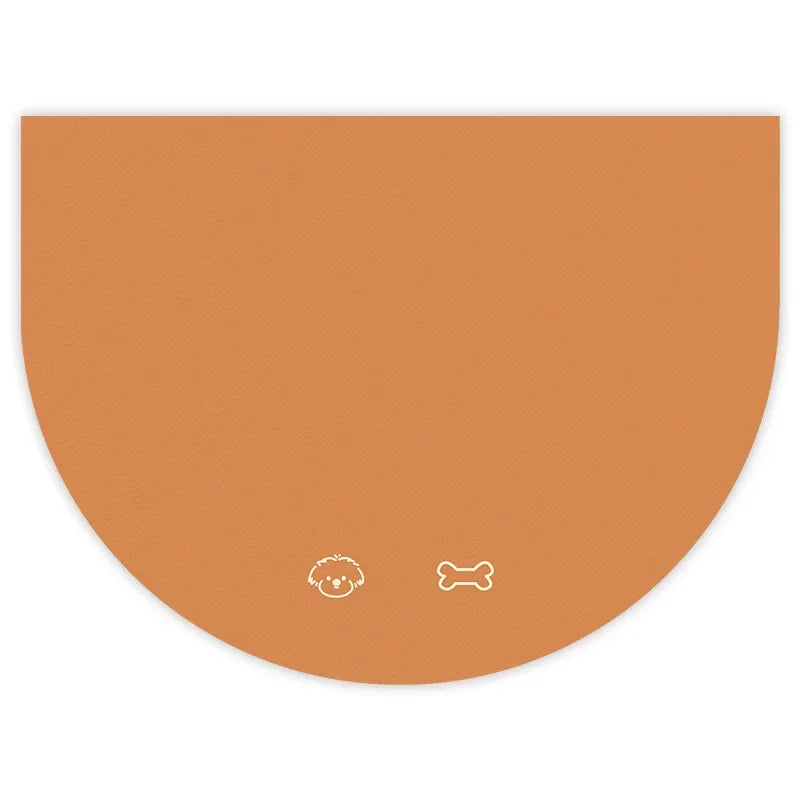 Tappetino Pet Floor Mat Dog Feeding Food Mat Non-Skid Waterproof Oil Proof PU Leather Dog Food Bowl Mat With Non-slip Backing Dog Placemat