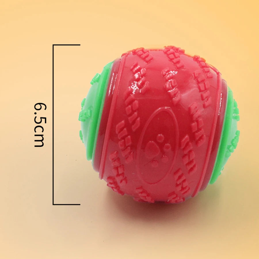 Pet dog toy dog chewing teeth cleaning treatment ball interactive sound elastic ball