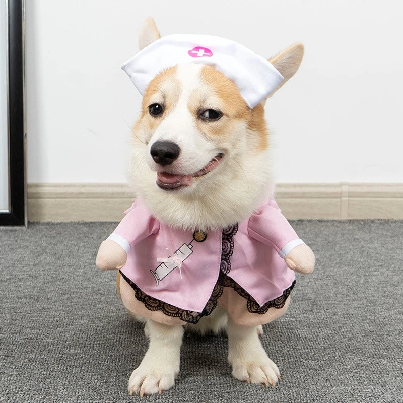 Vestiti Funny Cat Clothes Dog Cat Cosplays Clothes Pet Jumpsuit Suit Halloween Dog Dress Chihuahua French Bulldog Dog Outfits Clothing
